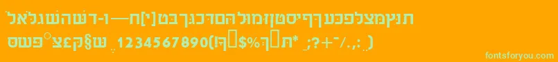 Шрифт Sabrassk – зелёные шрифты на оранжевом фоне
