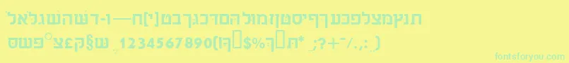 Weitere Informationen zur Sabrassk-Schriftart Sabrassk-Schriftart – Grüne Schriften auf gelbem Hintergrund
