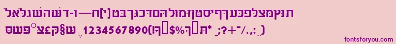 Sabrassk Font – Purple Fonts on Pink Background