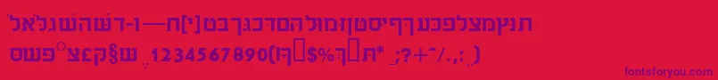 Sabrassk Font – Purple Fonts on Red Background
