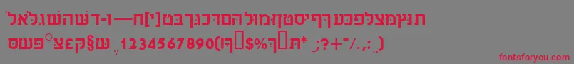 Sabrassk Font – Red Fonts on Gray Background