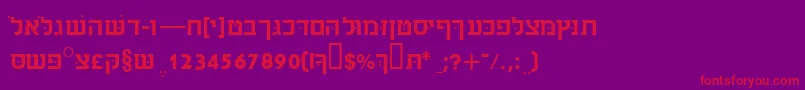 Шрифт Sabrassk – красные шрифты на фиолетовом фоне