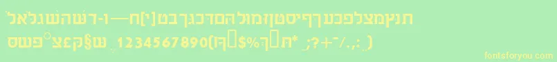 Sabrassk Font – Yellow Fonts on Green Background