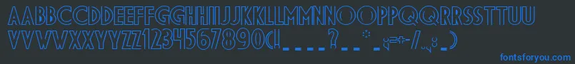 Ds Diplomadbl Bold Font – Blue Fonts on Black Background