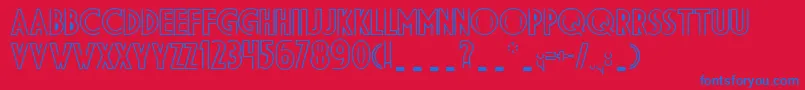 Ds Diplomadbl Bold Font – Blue Fonts on Red Background