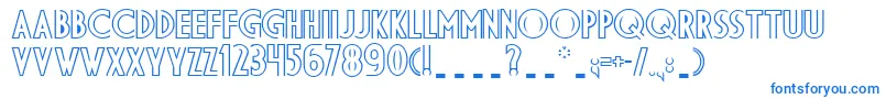 フォントDs Diplomadbl Bold – 白い背景に青い文字