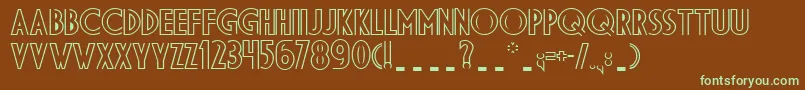 Ds Diplomadbl Bold-Schriftart – Grüne Schriften auf braunem Hintergrund