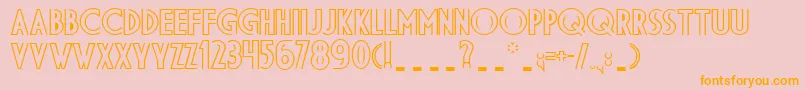 Ds Diplomadbl Bold Font – Orange Fonts on Pink Background