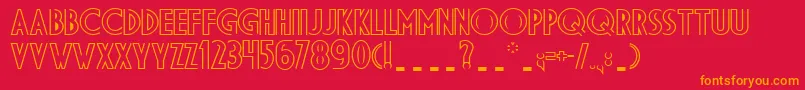 Ds Diplomadbl Bold Font – Orange Fonts on Red Background