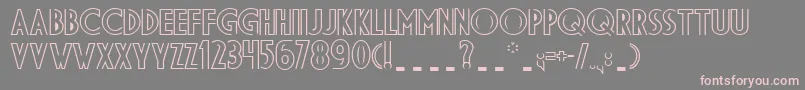 フォントDs Diplomadbl Bold – 灰色の背景にピンクのフォント