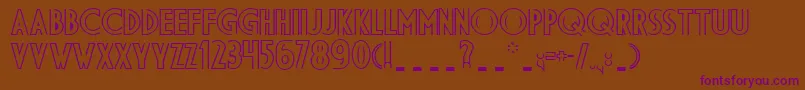 Ds Diplomadbl Bold-fontti – violetit fontit ruskealla taustalla