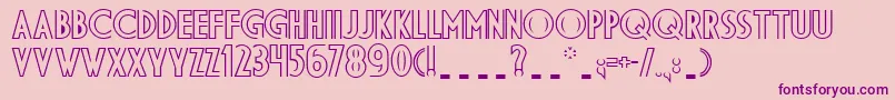 Ds Diplomadbl Bold-Schriftart – Violette Schriften auf rosa Hintergrund