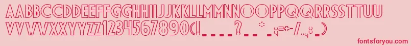 Ds Diplomadbl Bold Font – Red Fonts on Pink Background