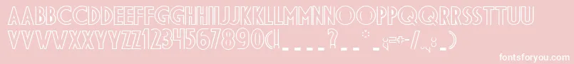 Ds Diplomadbl Bold-Schriftart – Weiße Schriften auf rosa Hintergrund