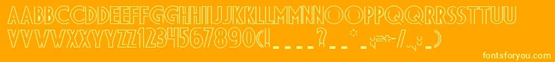 Шрифт Ds Diplomadbl Bold – жёлтые шрифты на оранжевом фоне