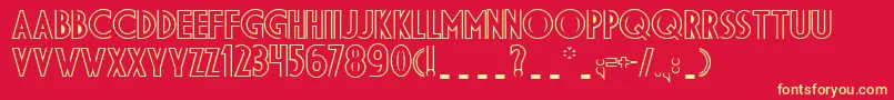 Ds Diplomadbl Bold-fontti – keltaiset fontit punaisella taustalla