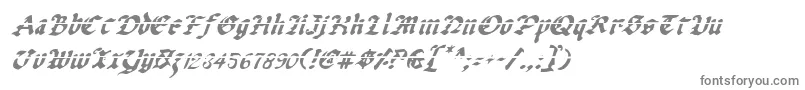 フォントUberhГ¶lmeLazarItalic – 灰色のフォント