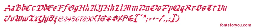 フォントUberhГ¶lmeLazarItalic – 赤い文字