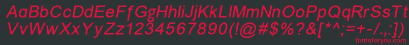 fuente ErUnivers1251Italic – Fuentes Rojas Sobre Fondo Negro