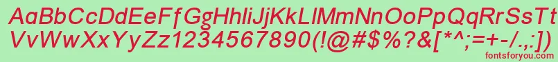 fuente ErUnivers1251Italic – Fuentes Rojas Sobre Fondo Verde