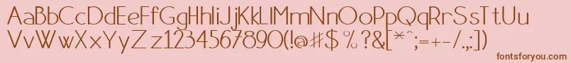 Danae-fontti – ruskeat fontit vaaleanpunaisella taustalla