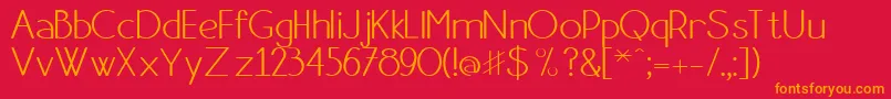 Danae Font – Orange Fonts on Red Background