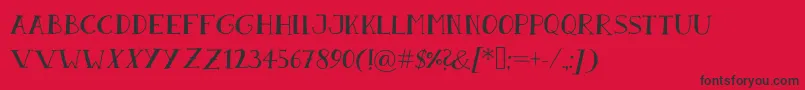 SandwichPaperDark Font – Black Fonts on Red Background