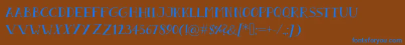 SandwichPaperDark Font – Blue Fonts on Brown Background