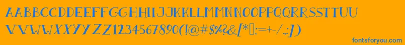 SandwichPaperDark Font – Blue Fonts on Orange Background
