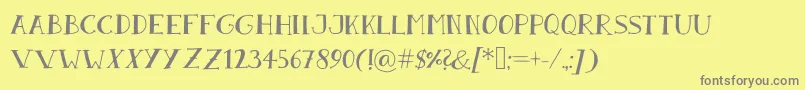 SandwichPaperDark Font – Gray Fonts on Yellow Background