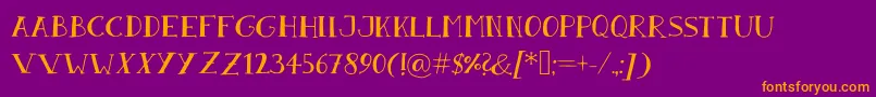 SandwichPaperDark Font – Orange Fonts on Purple Background