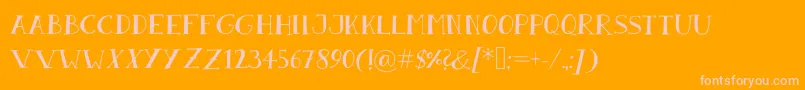 SandwichPaperDark Font – Pink Fonts on Orange Background