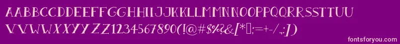 SandwichPaperDark Font – Pink Fonts on Purple Background