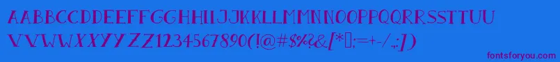 SandwichPaperDark Font – Purple Fonts on Blue Background