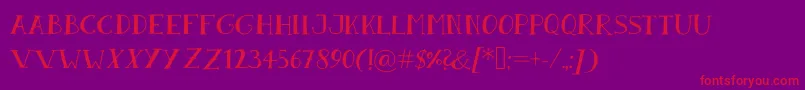 SandwichPaperDark Font – Red Fonts on Purple Background