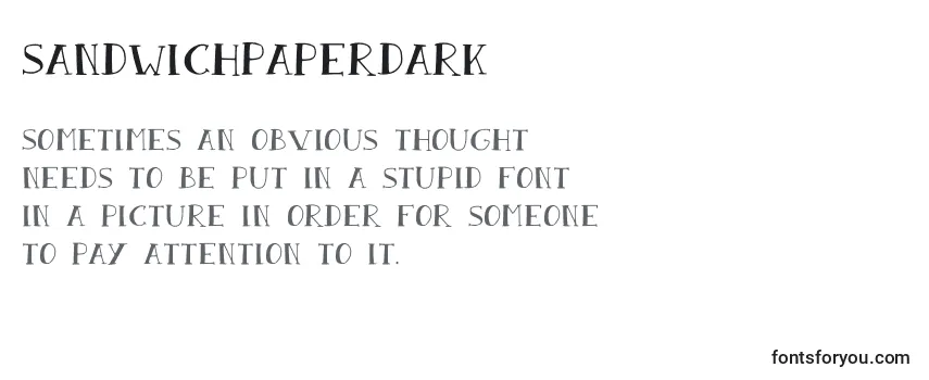 SandwichPaperDark Font