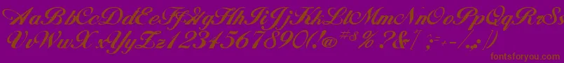 fuente GeSignatureScript – Fuentes Marrones Sobre Fondo Morado