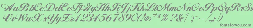 fuente GeSignatureScript – Fuentes Grises Sobre Fondo Verde