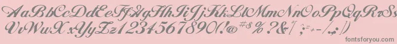 fuente GeSignatureScript – Fuentes Grises Sobre Fondo Rosa