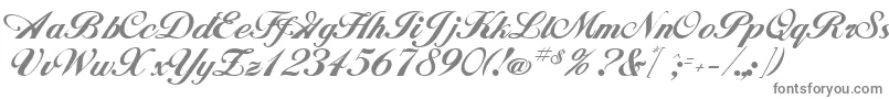 GeSignatureScript-fontti – harmaat kirjasimet valkoisella taustalla