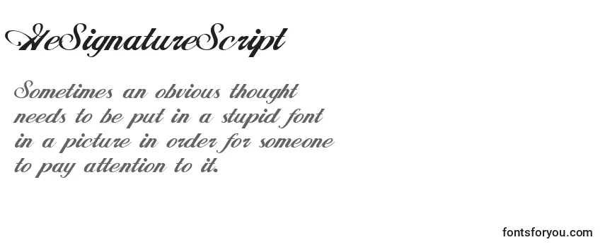 GeSignatureScript Font