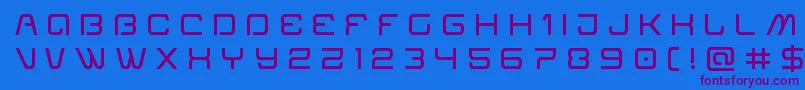Fonte Miraclemercurytitle – fontes roxas em um fundo azul