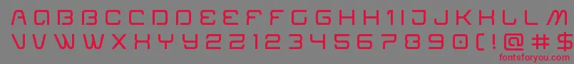 フォントMiraclemercurytitle – 赤い文字の灰色の背景