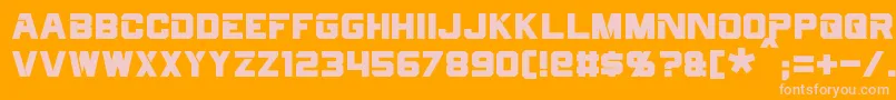 Cyberfall Font – Pink Fonts on Orange Background