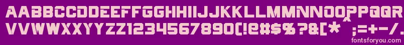 Cyberfall Font – Pink Fonts on Purple Background