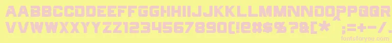 Cyberfall Font – Pink Fonts on Yellow Background