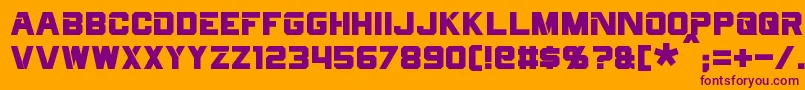 Cyberfall Font – Purple Fonts on Orange Background