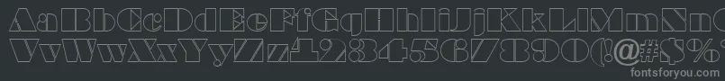 ABraggaotl Font – Gray Fonts on Black Background
