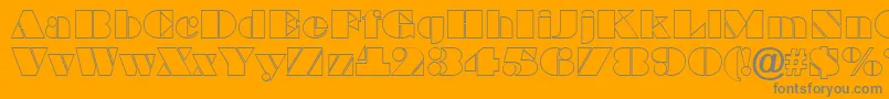 ABraggaotl-Schriftart – Graue Schriften auf orangefarbenem Hintergrund