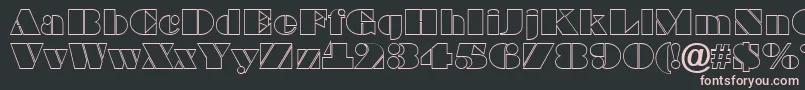 Czcionka ABraggaotl – różowe czcionki na czarnym tle